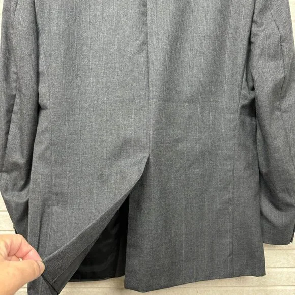 Burberrys Gray Pure Wool 2 Button Single Vent Sport Coat Blazer 38R - Picture 4 of 15